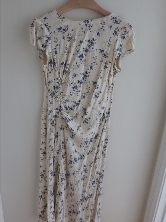 Reformation Dresses & Skirts - Reformation Cream Maxi Dress with Blue Floral Print
